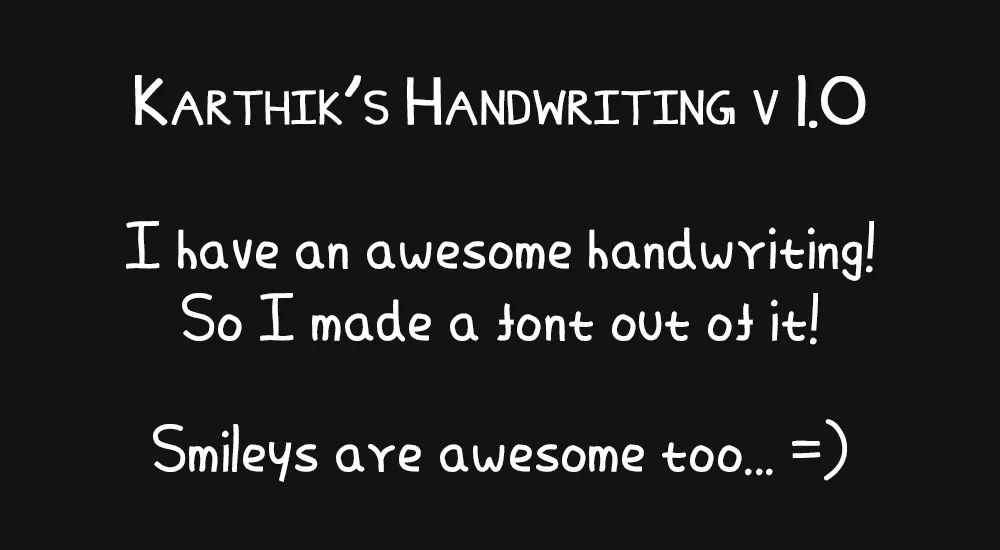 My awesome handwriting
